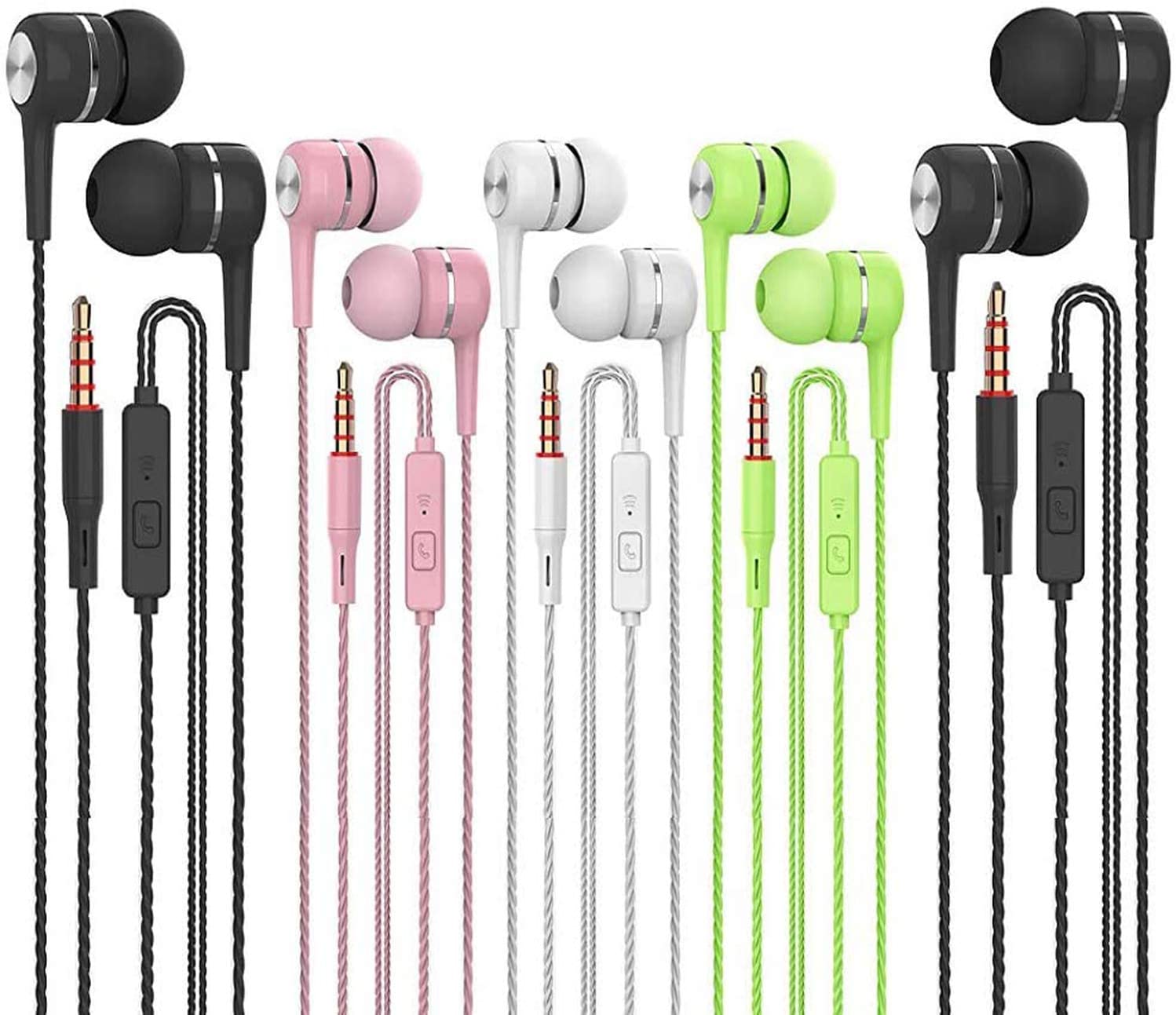 Bass Earbuds 5-Pack